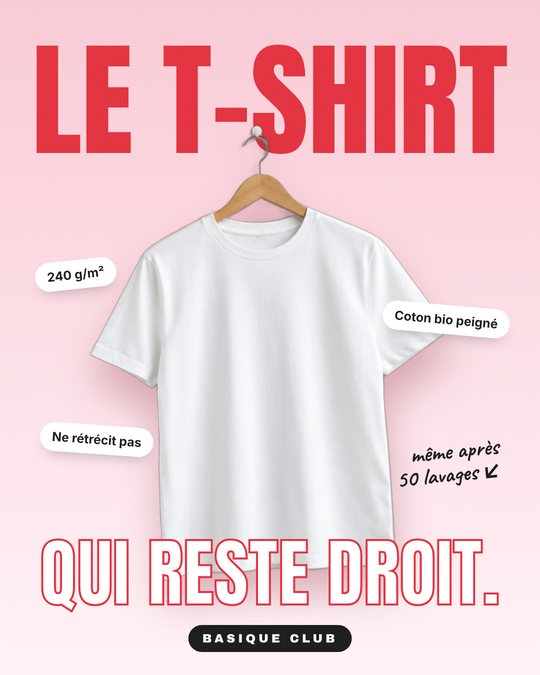 Pub Basique Club : le t-shirt qui reste droit