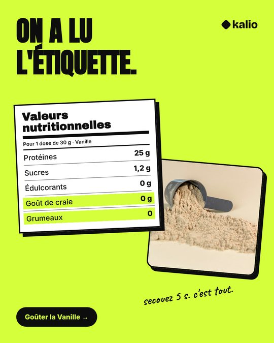 Pub Kalio : on a lu l'étiquette, valeurs nutritionnelles
