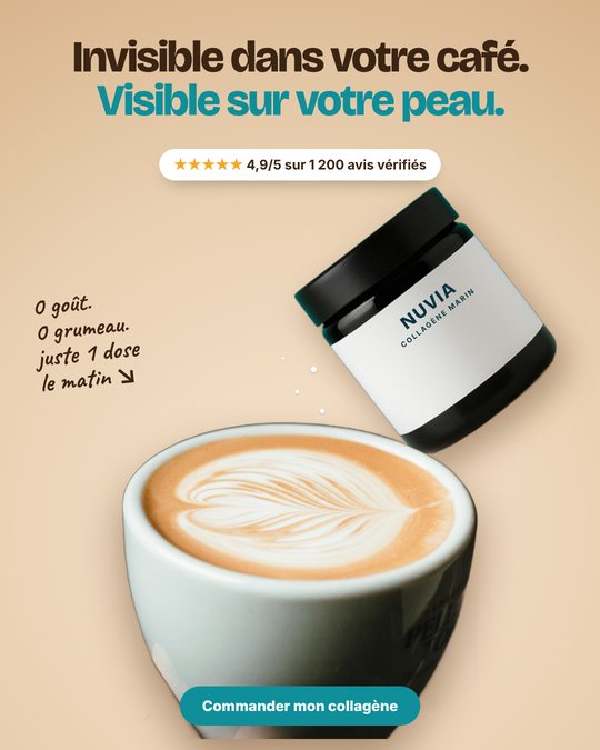 Pub Nuvia : invisible dans votre café, visible sur votre peau