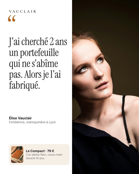 Pub Vauclair : citation de la fondatrice
