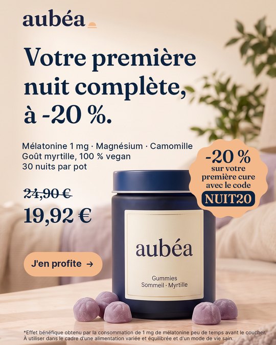 Pub Aubéa : votre première nuit complète, à -20 %, prix barré et code NUIT20